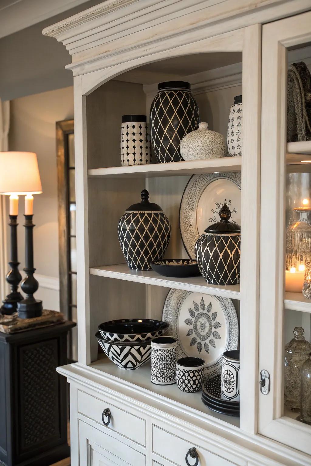 A monochrome palette creates a chic and unified look.
