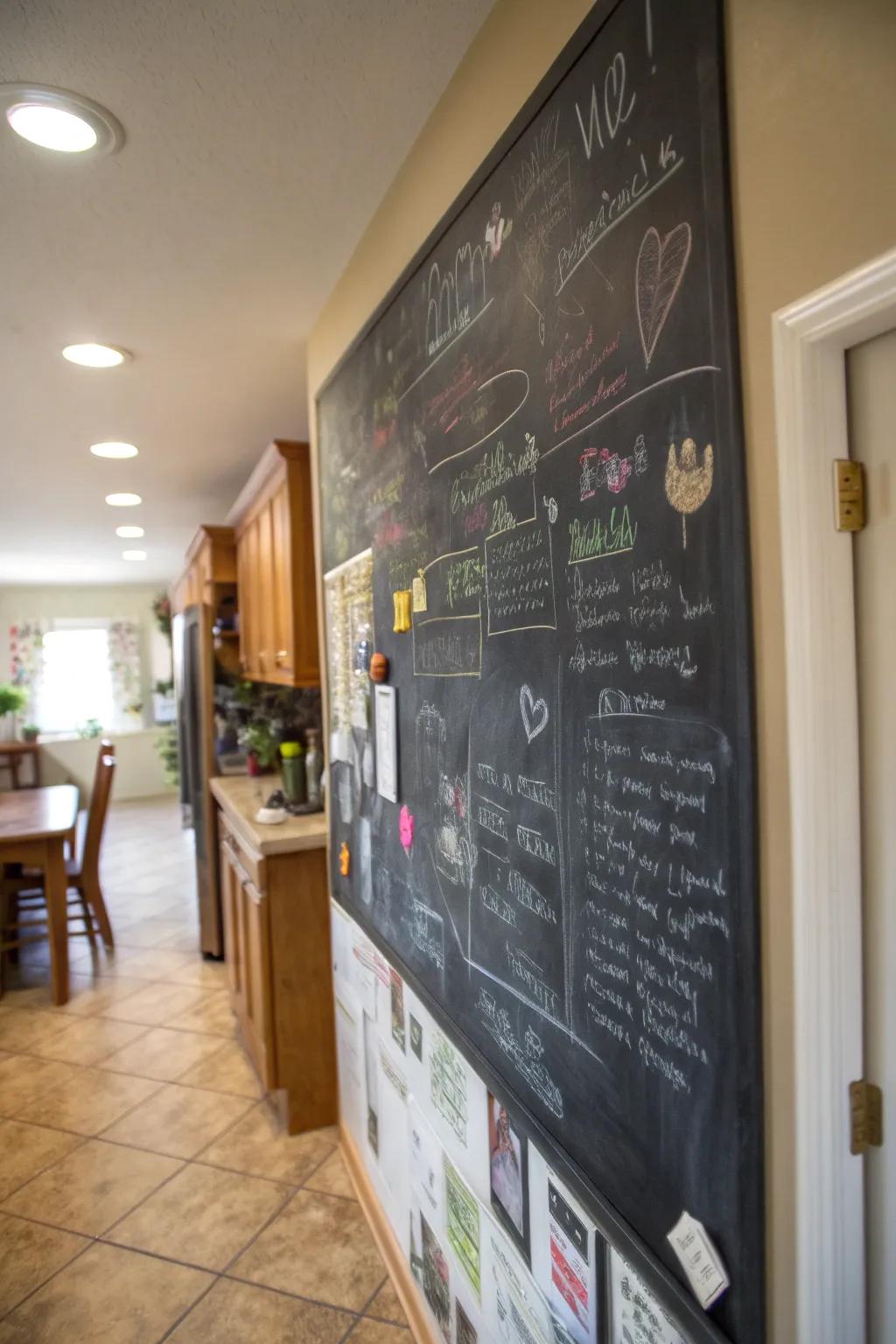 Chalkboards are both fun and functional.