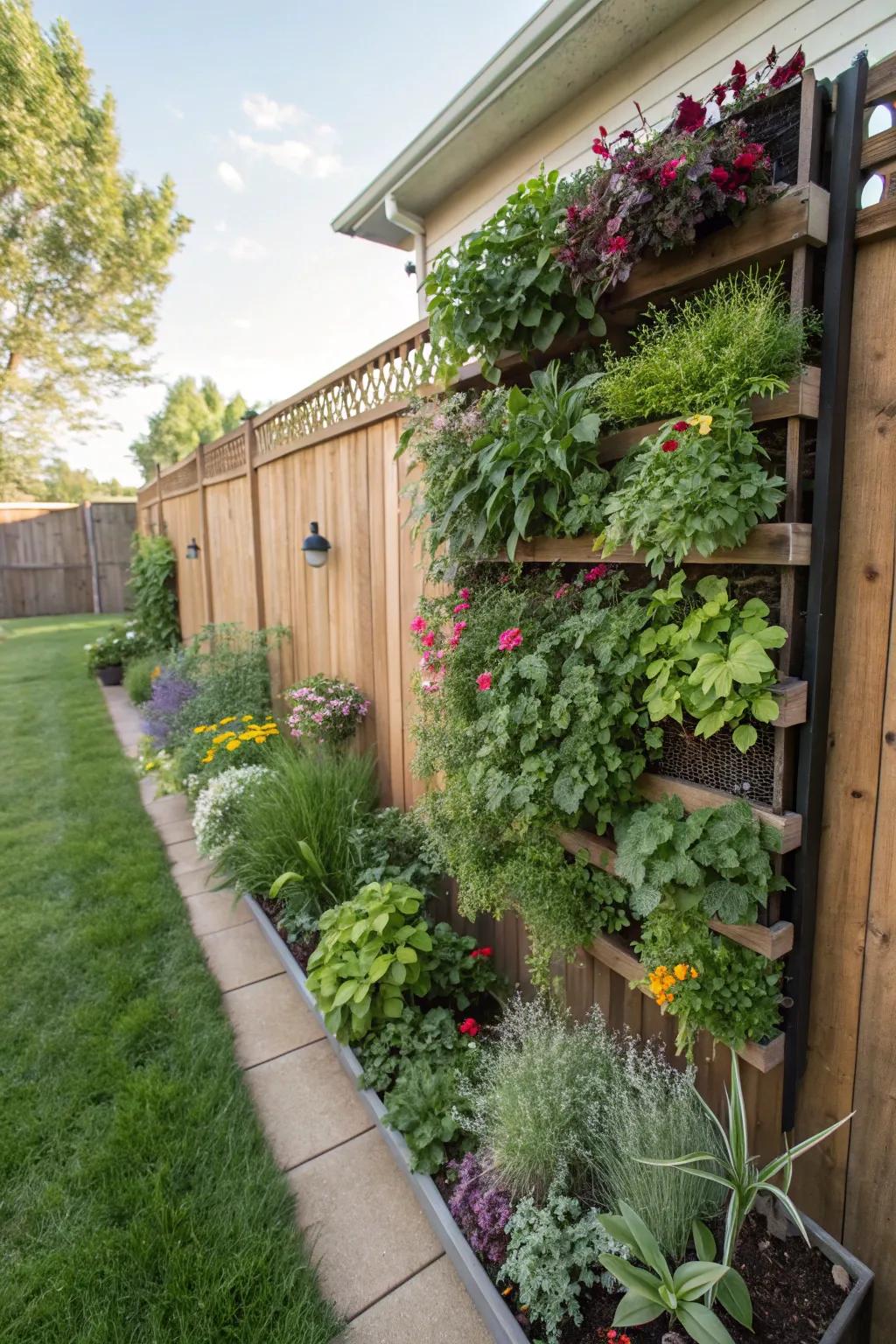 Vertical gardening transforms walls into living tapestries.