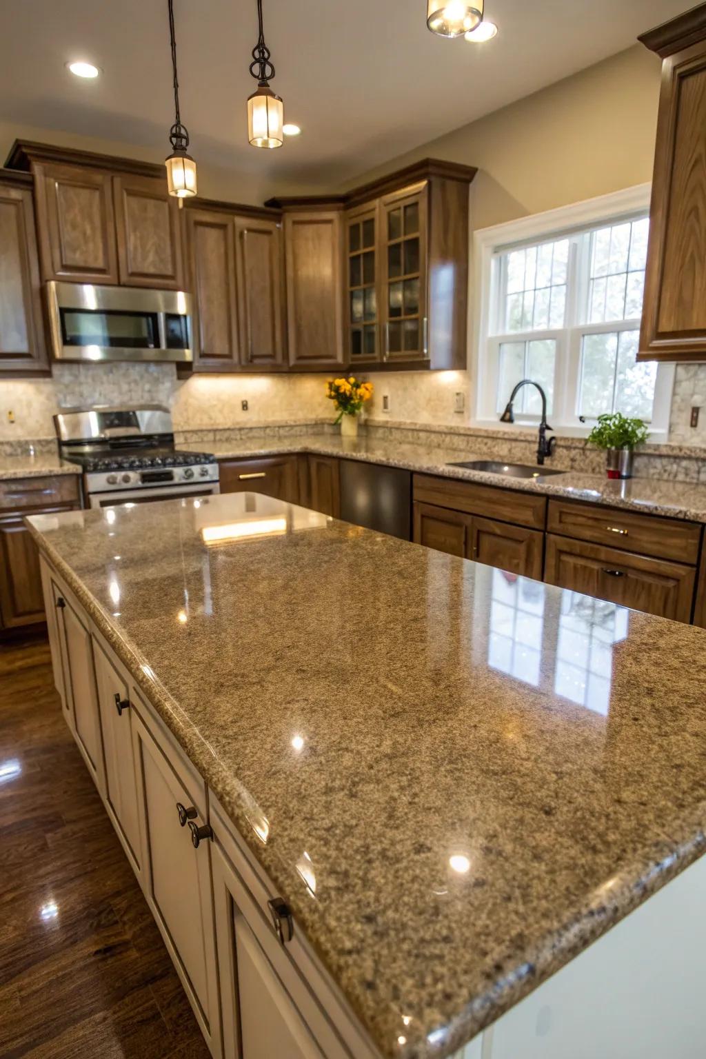Simulated granite paint systems can transform your worktops into opulent surfaces.