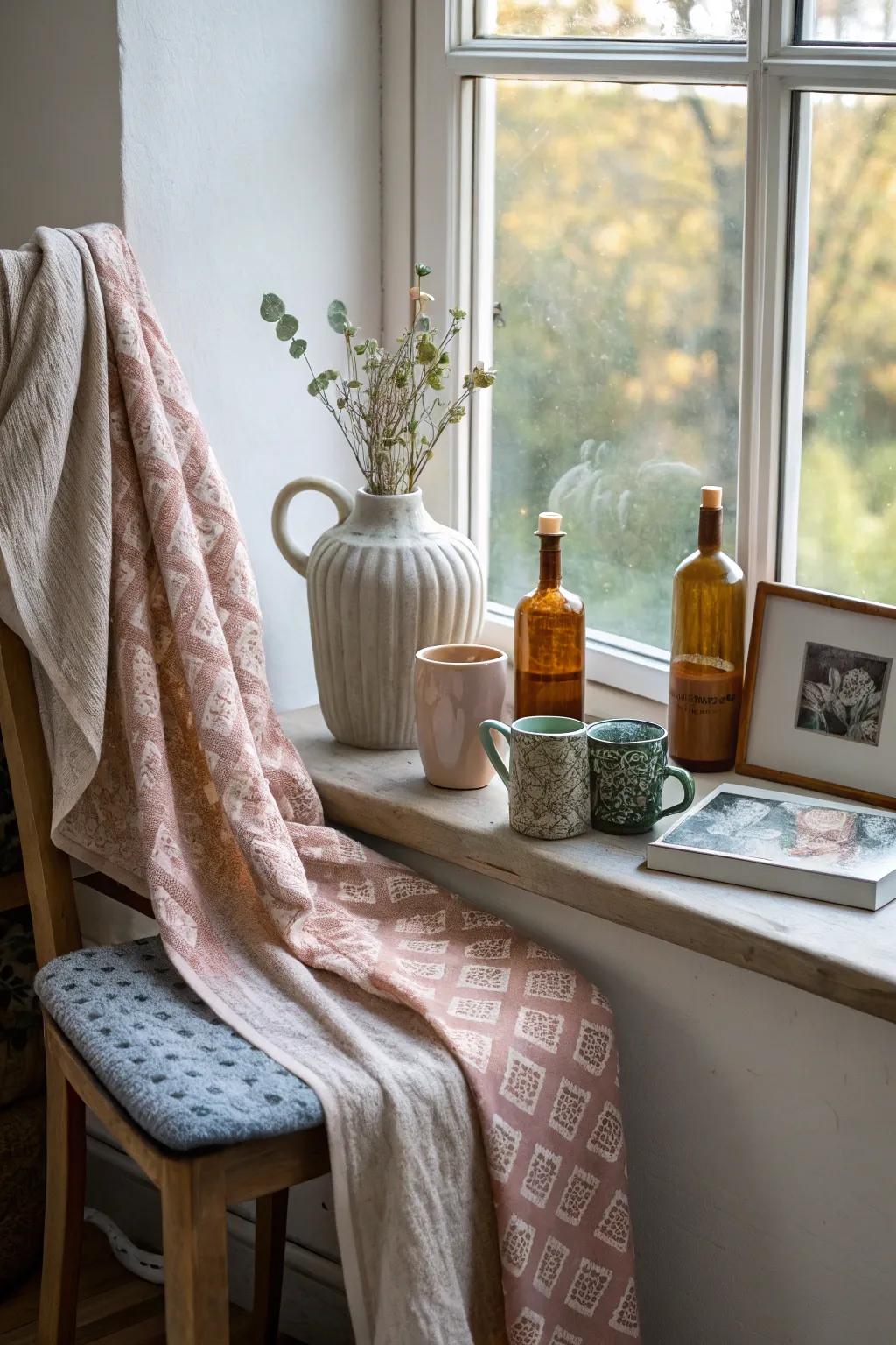 Layering varying textures introduces depth and visual fascination.