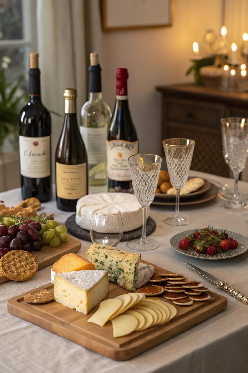 Enjoy the finer things using a Wine & Cheese Night.