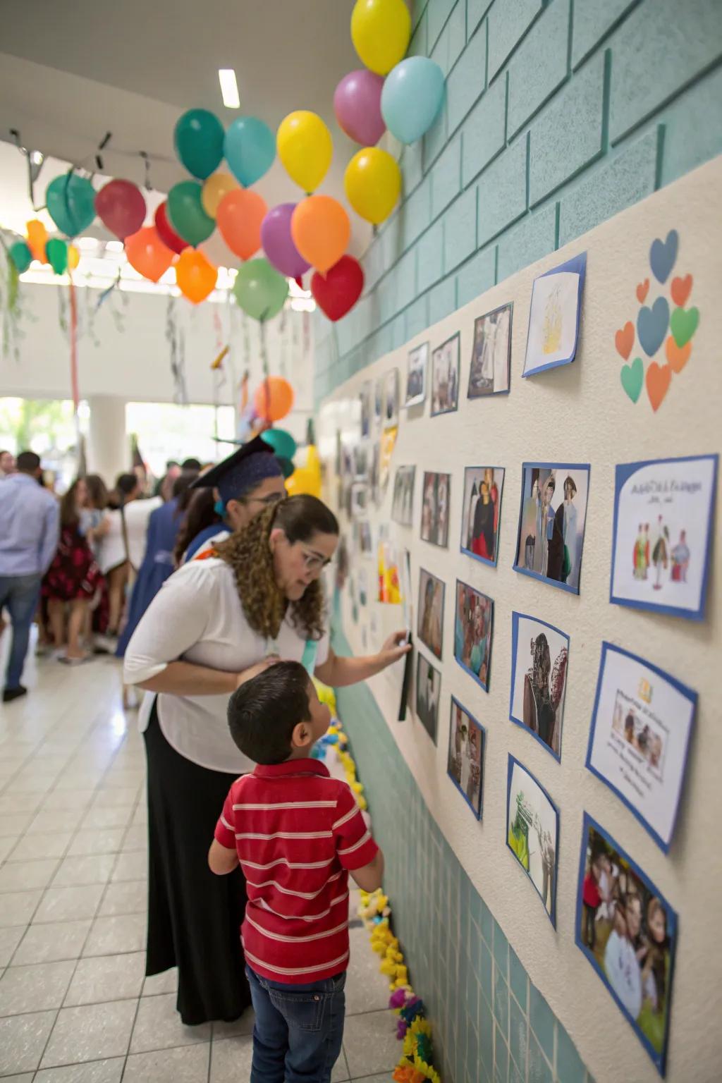 A touching memory display highlighting a year of achievements.