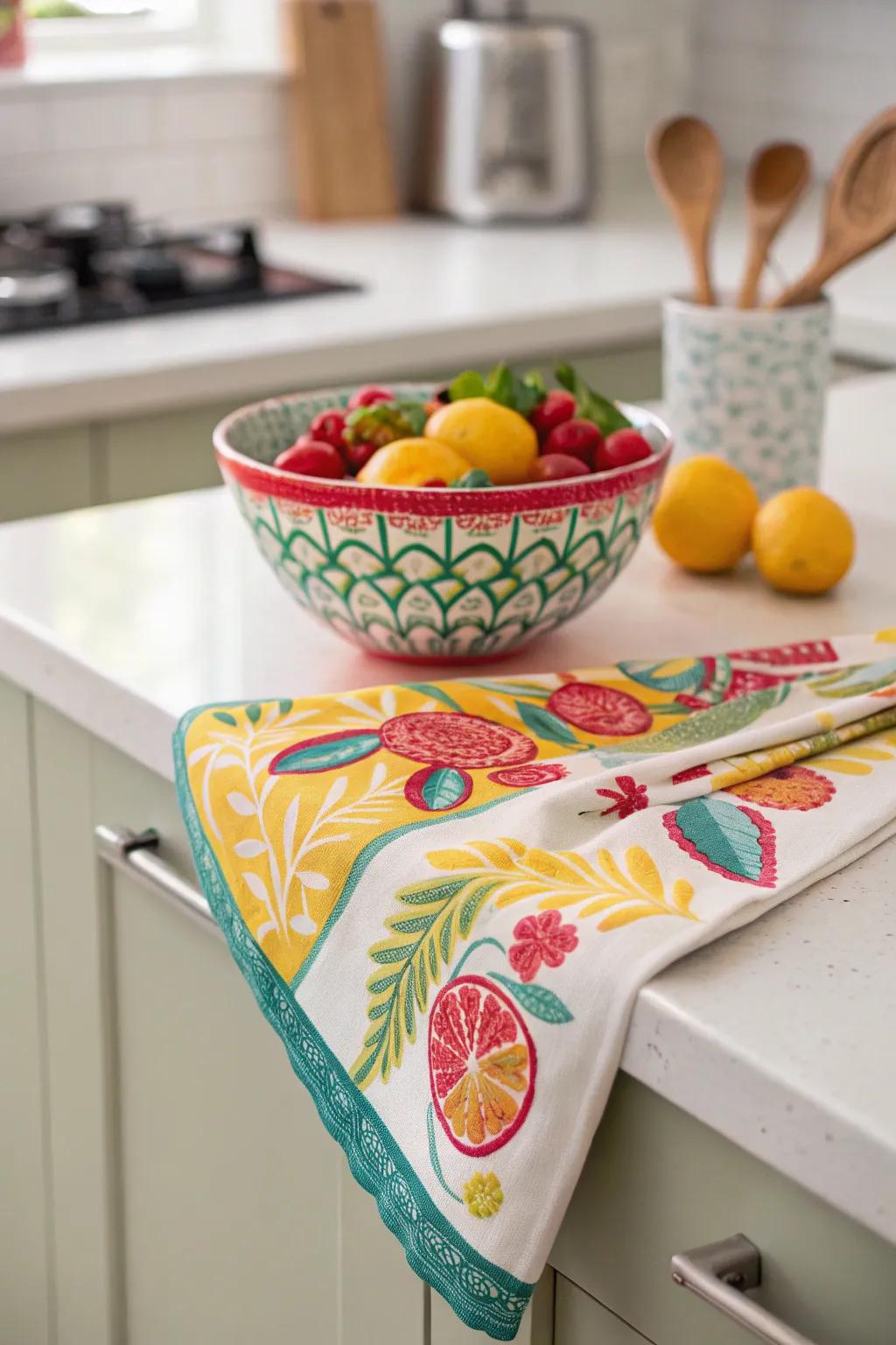 Infuse your kitchen with energy by adding color accents.