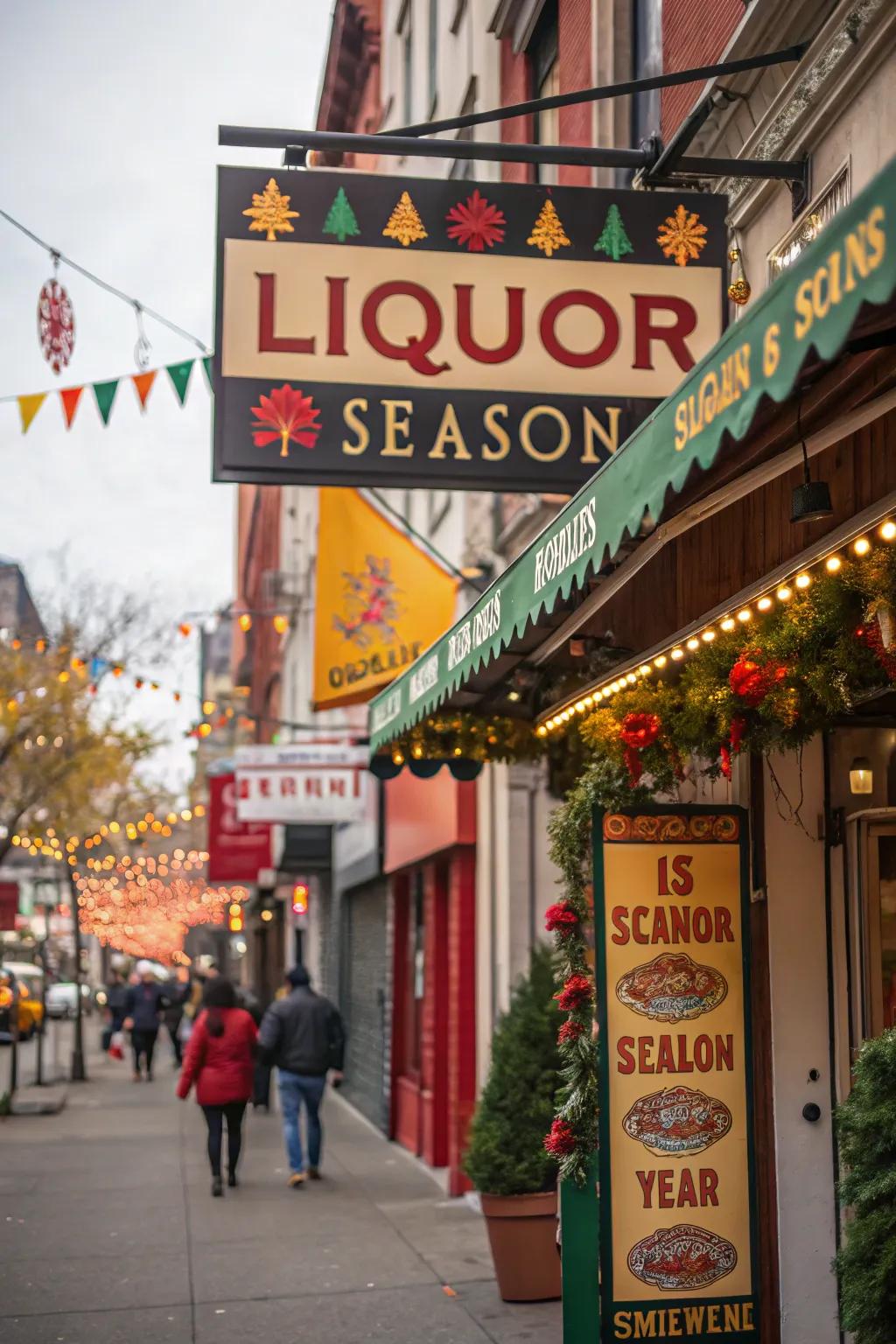 Seasonal themes add a festive atmosphere to your signage.