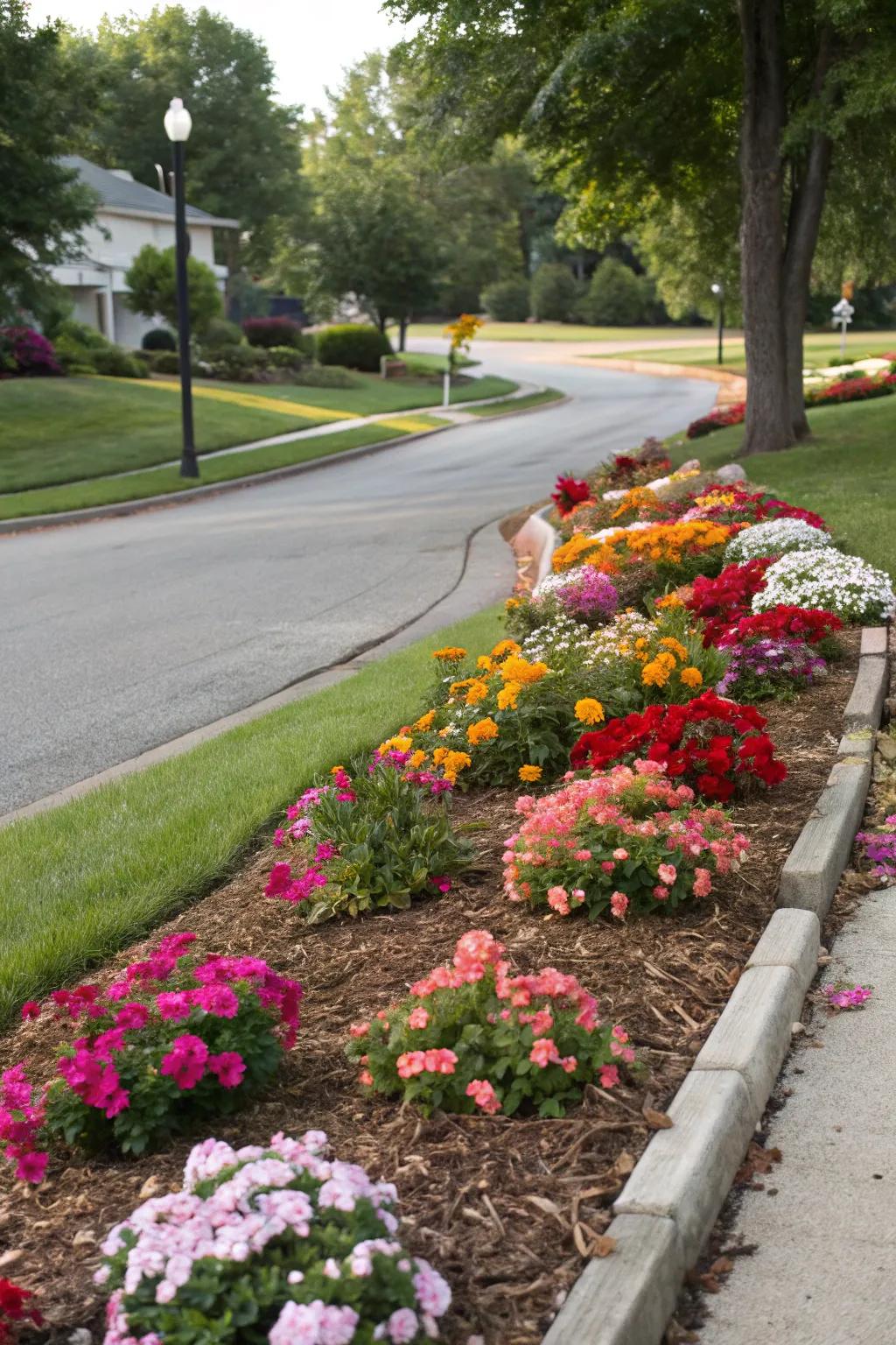 Eco-friendly mulch improving plant health.