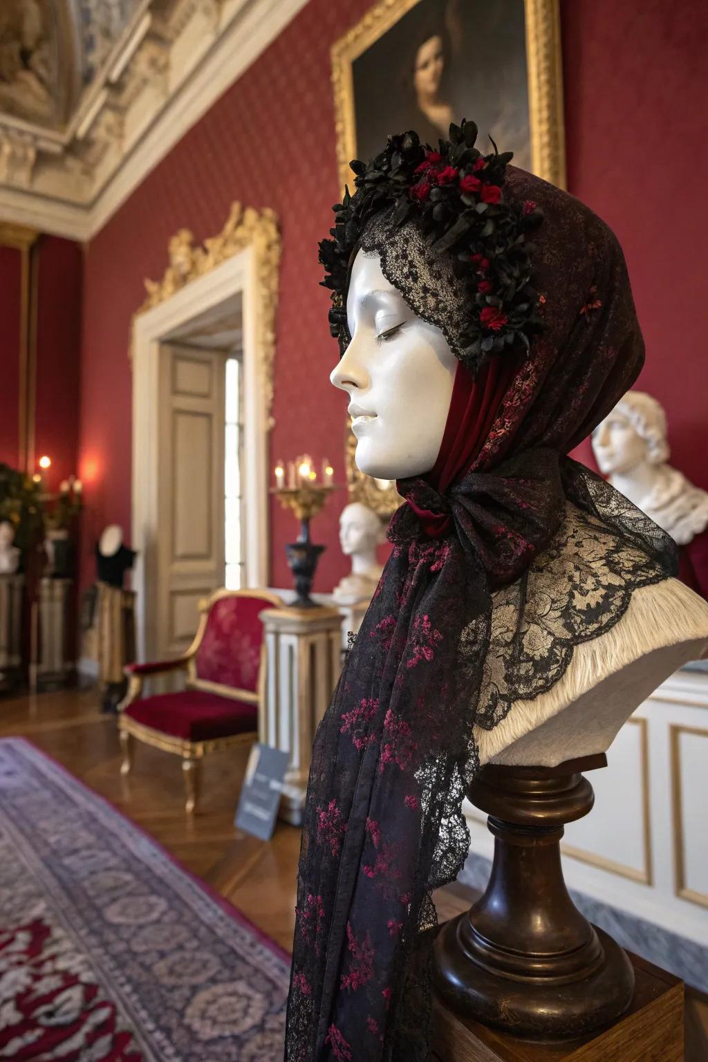 Shadowy elements infuse decor with drama and refinement.