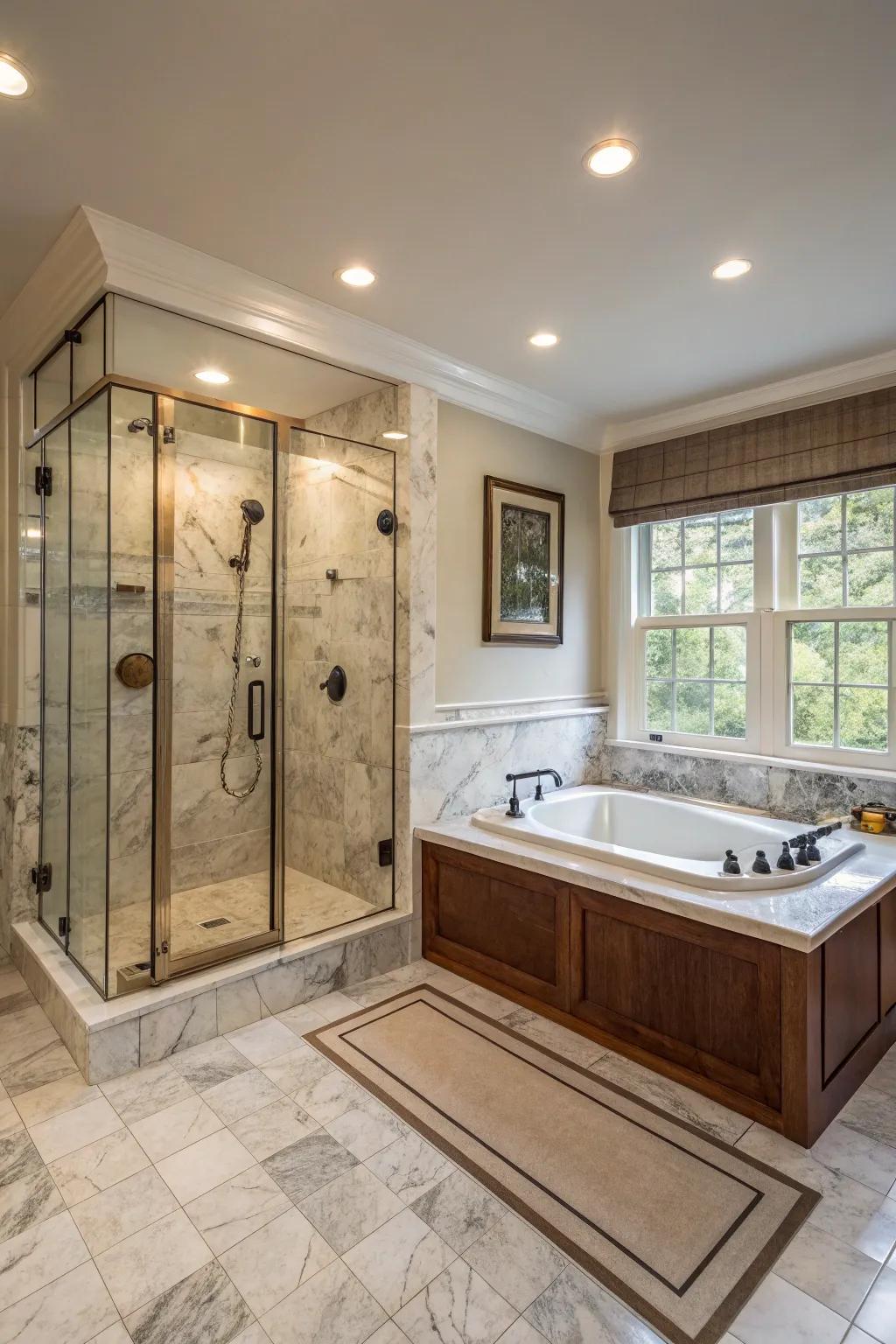 A steam shower offers a spa-like experience in the convenience of your home.