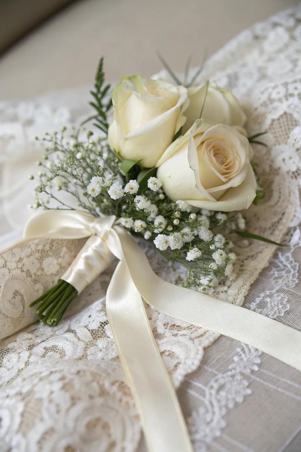 Cream bloom and whispering breath make a classic pairing.