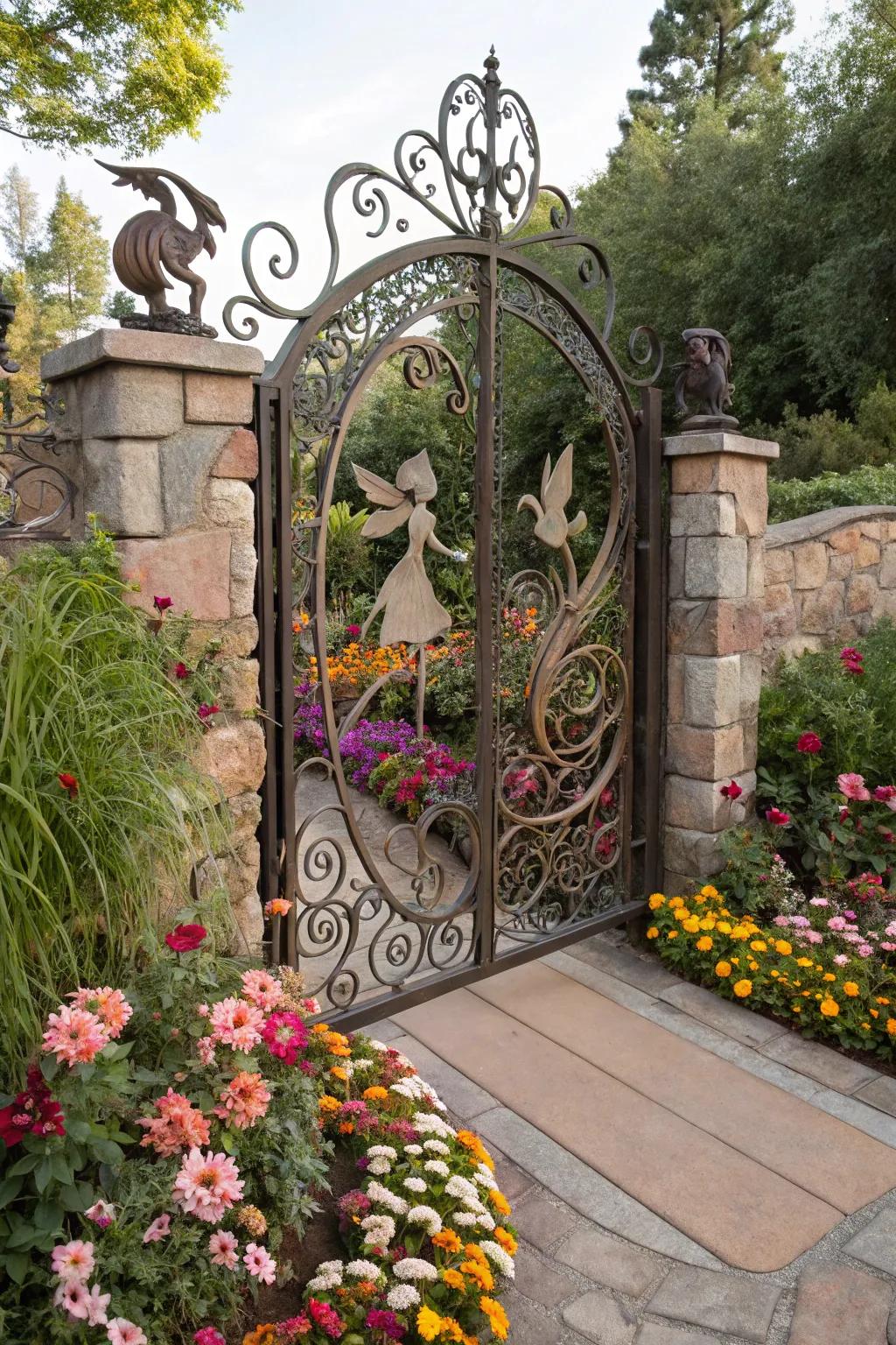 Whimsical designs transform gardens into magical spaces.
