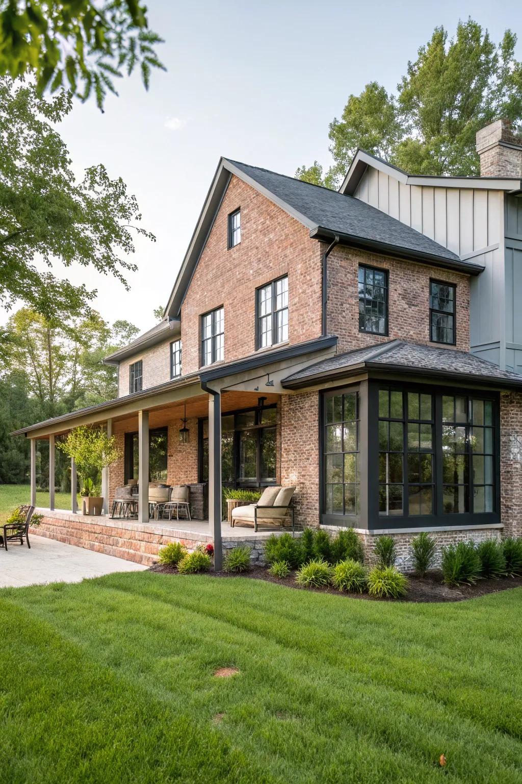 Textural delight: Coated brick that bridges the gap between old and new.
