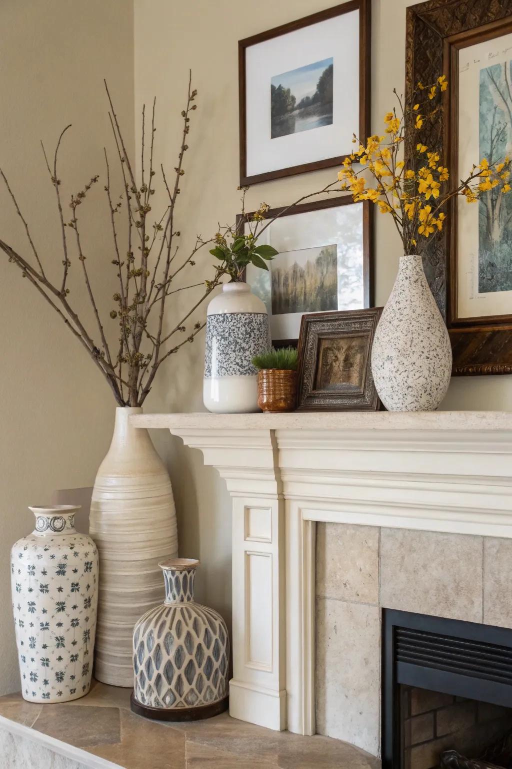 Asymmetry lending your mantel a modern and dynamic vibe.