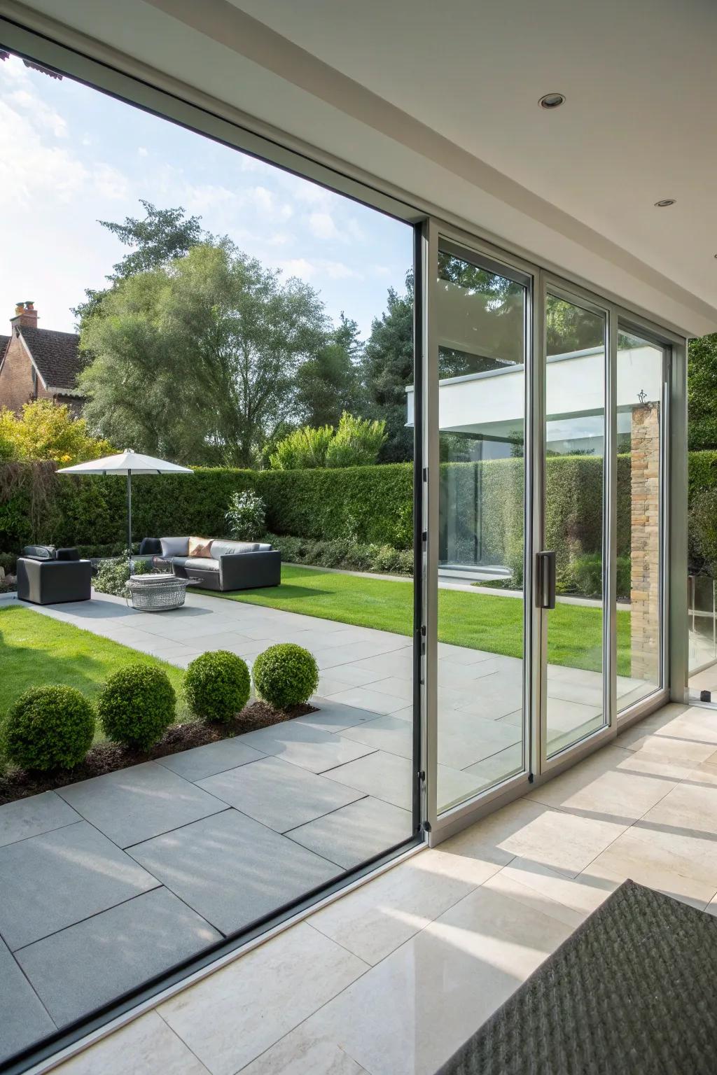 Borderless glass that provides a smooth, clear view.