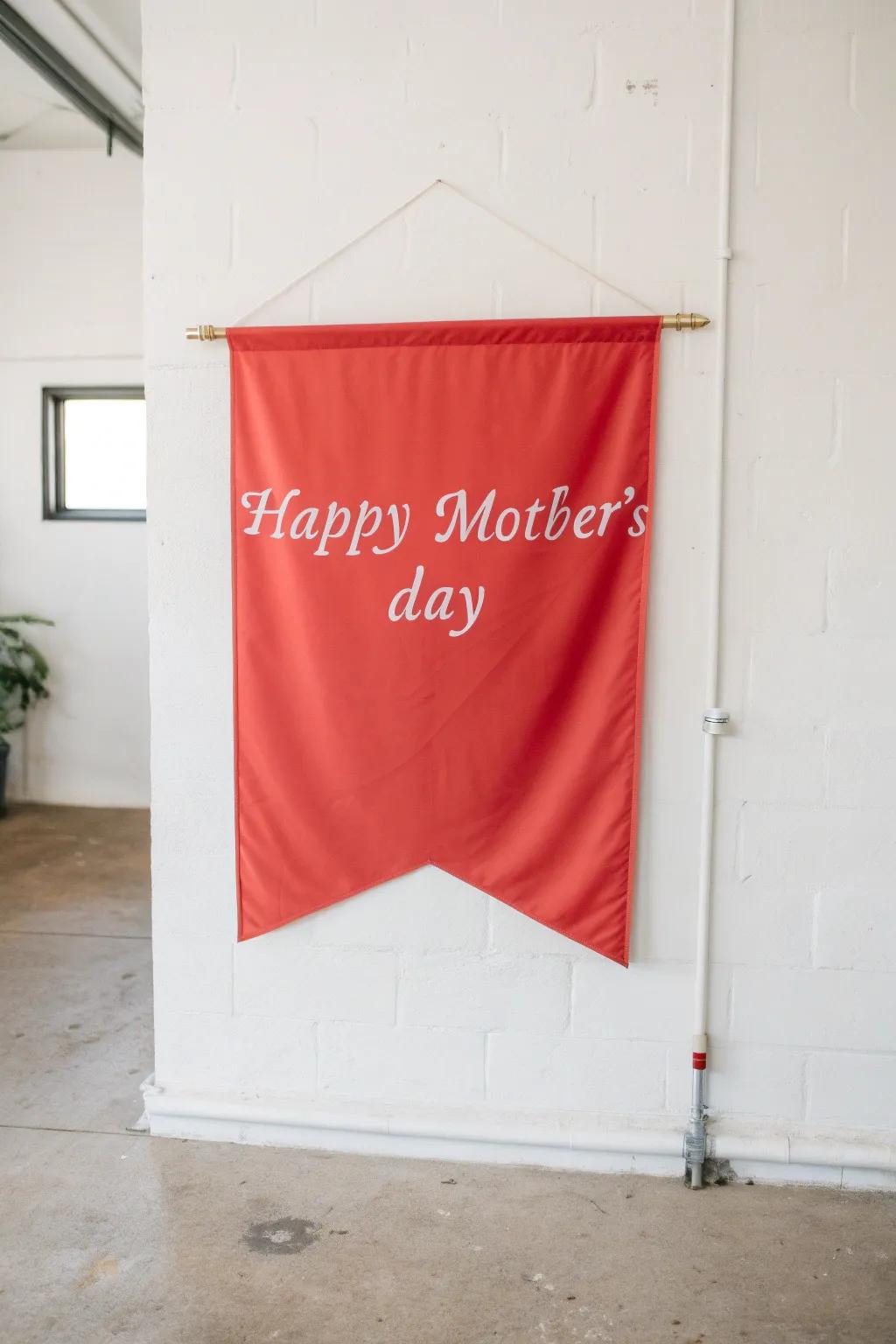 Make it personal using a custom Mother's Day pennant.