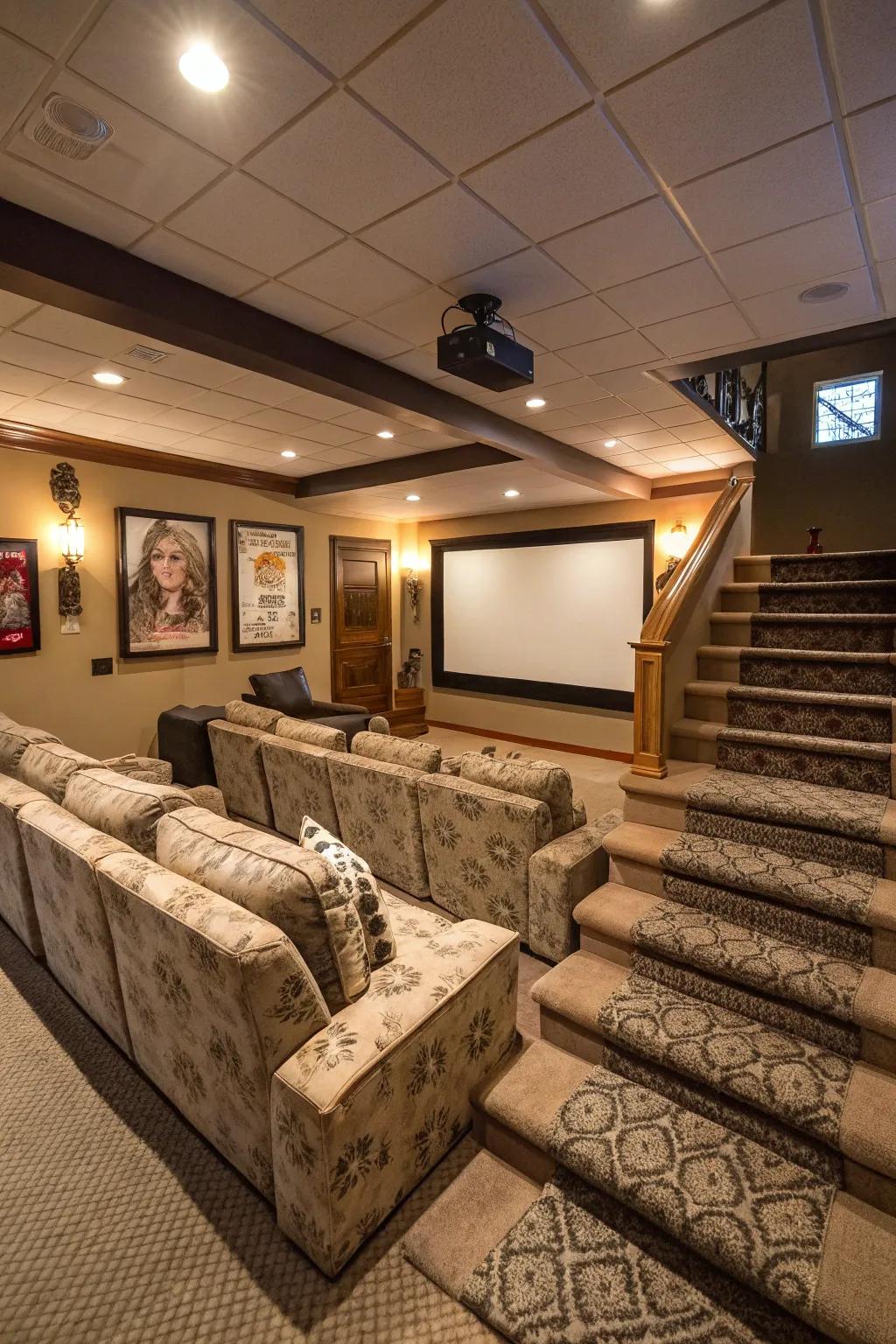 Raised seating assures an ideal view for everyone.