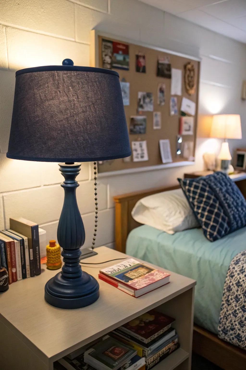 Comfortable lighting helps your dorm feel cozy and inviting.