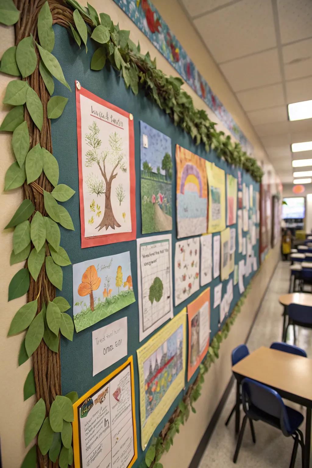 'Showcase Our Work' bulletin board.