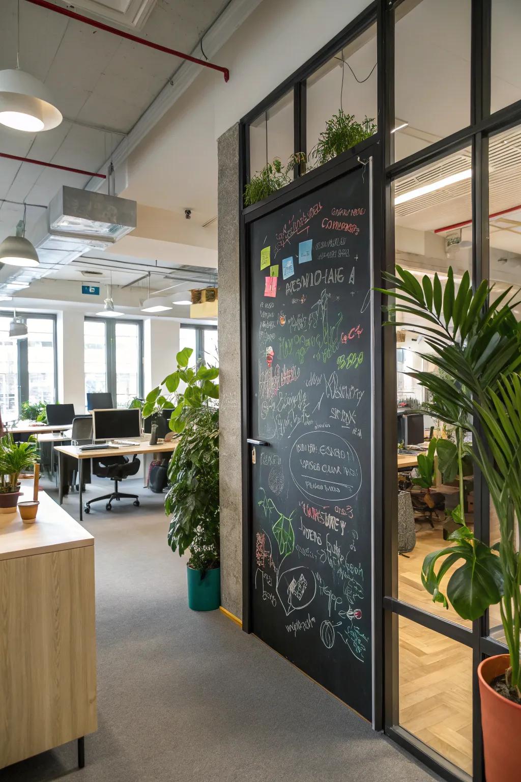 Allow your office door to be a canvas for creativity.