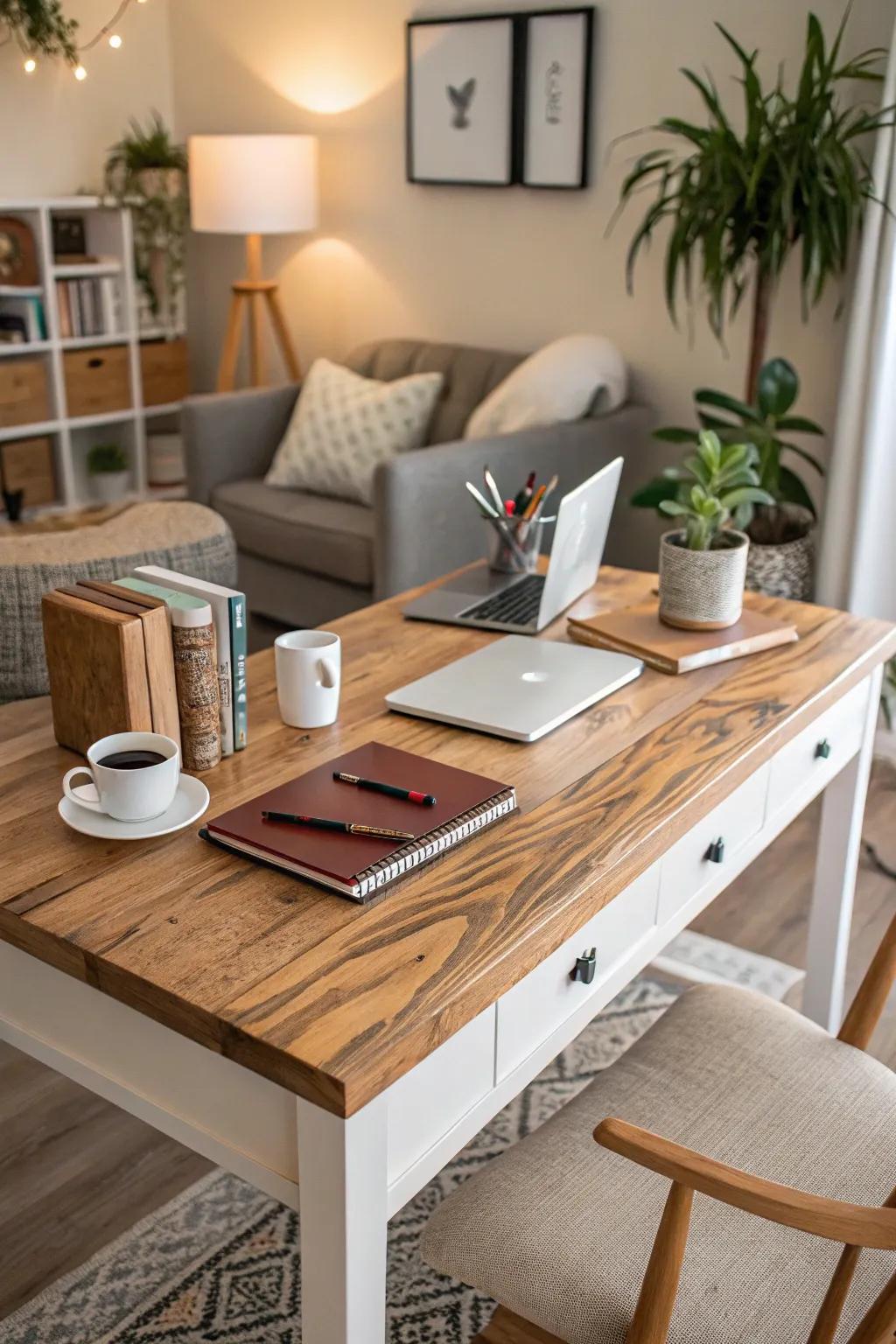 Design your ideal workspace using a DIY desk.
