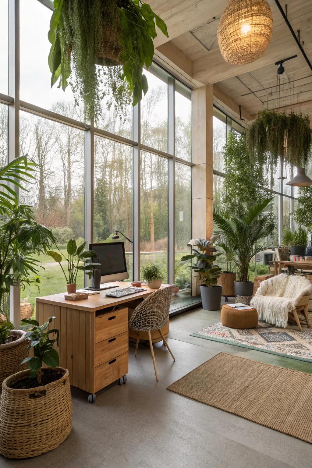 Nature-inspired design enhances the connection to nature indoors.