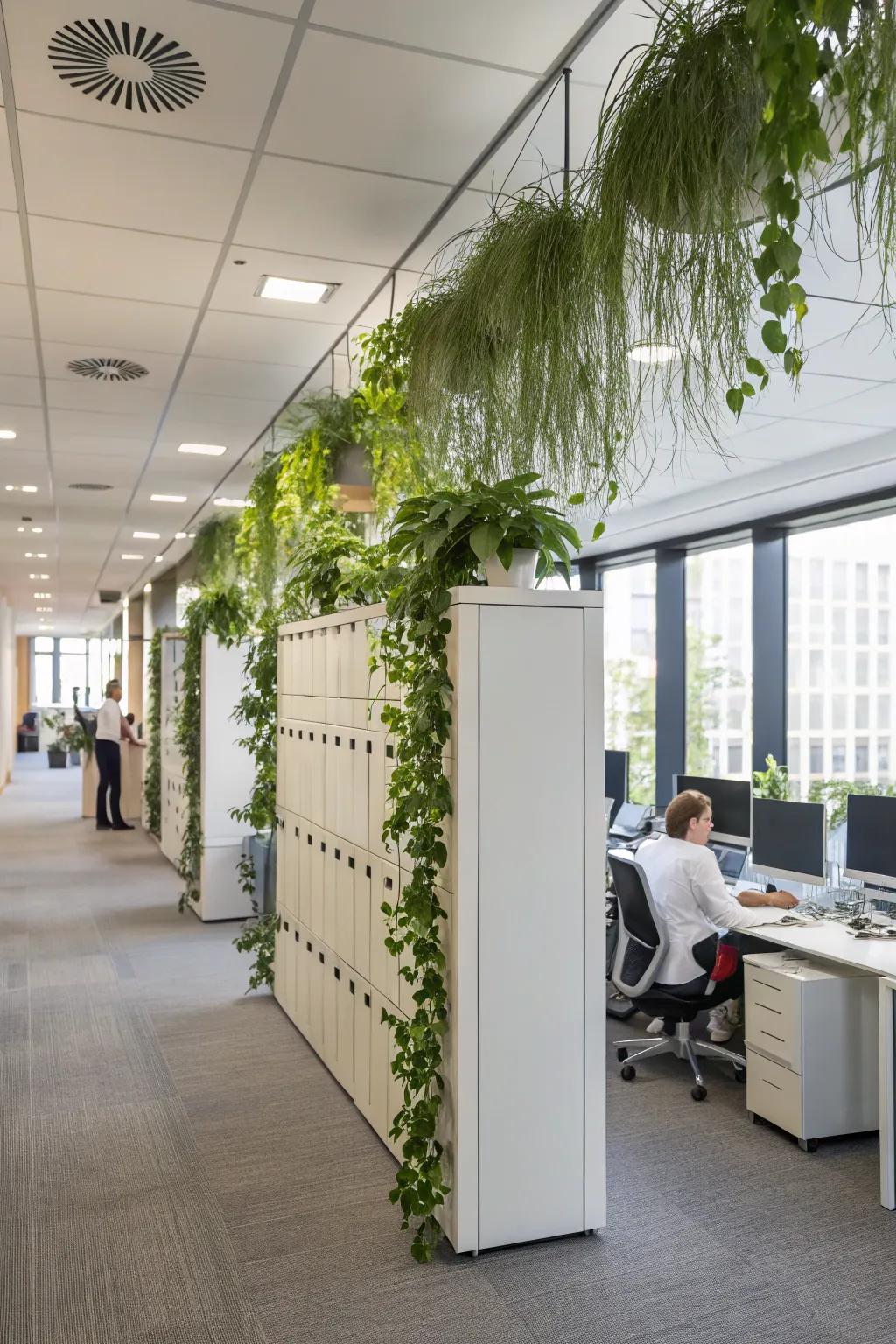 Vertical design components optimize space in smaller offices.