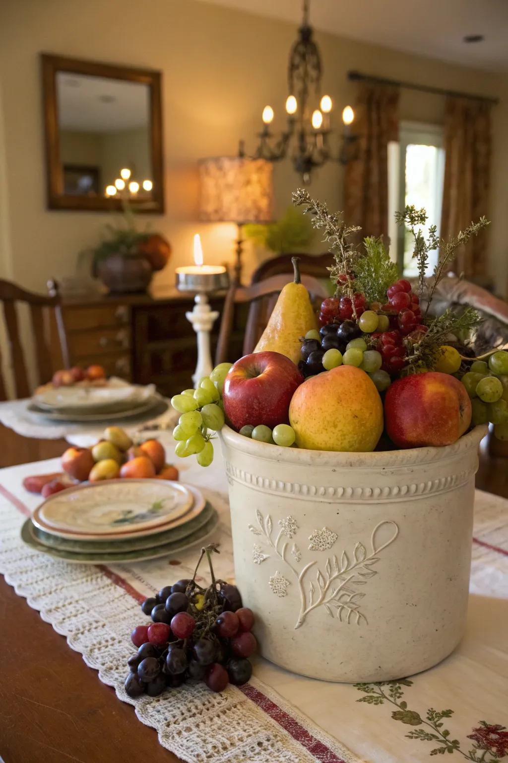 With a jug centerpiece, make a statement.