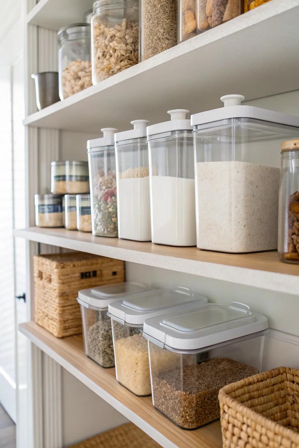 Airtight holders maintain freshness and guarantee arrangement.