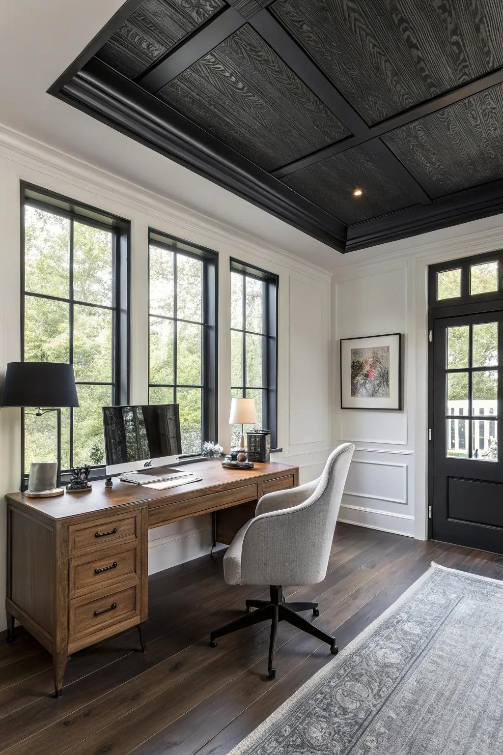 Refined Black Ceilings