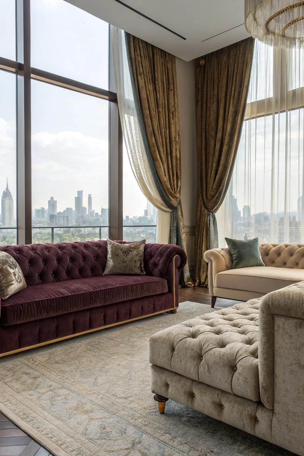 Fabrics add warmth and softness.