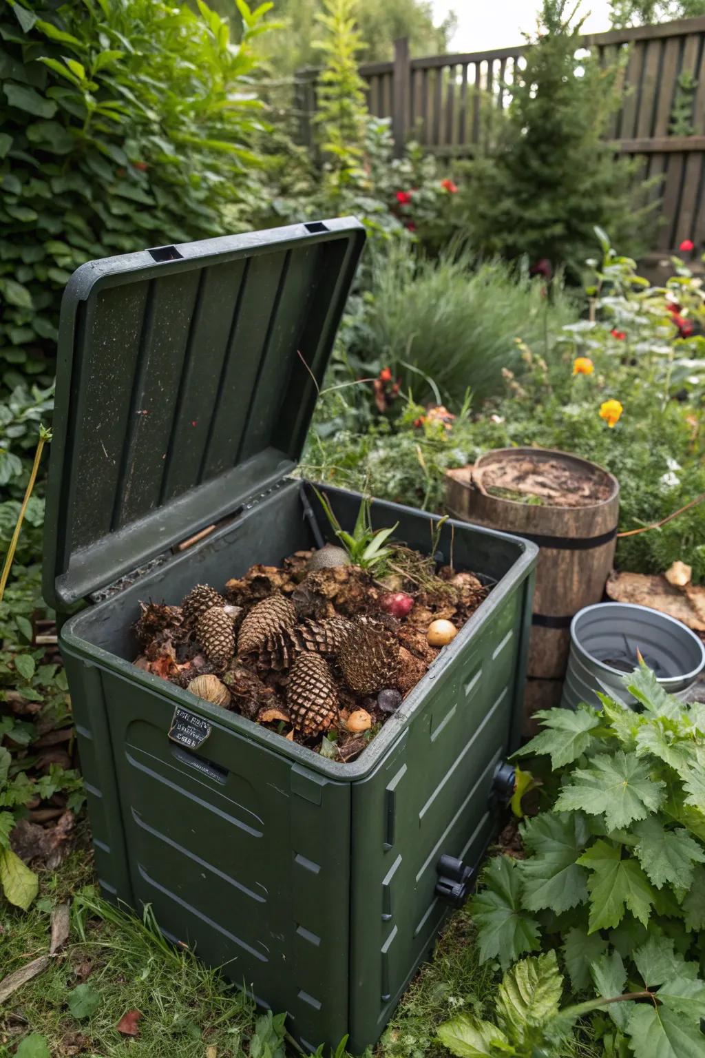 Pinecones are a valuable addition to compost piles.