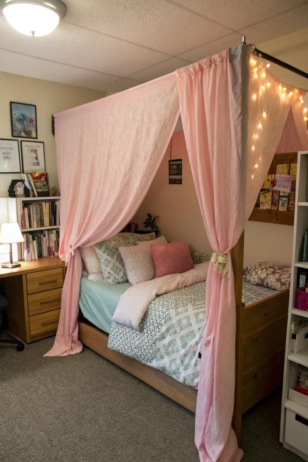 A tent can add privacy and a touch of elegance.