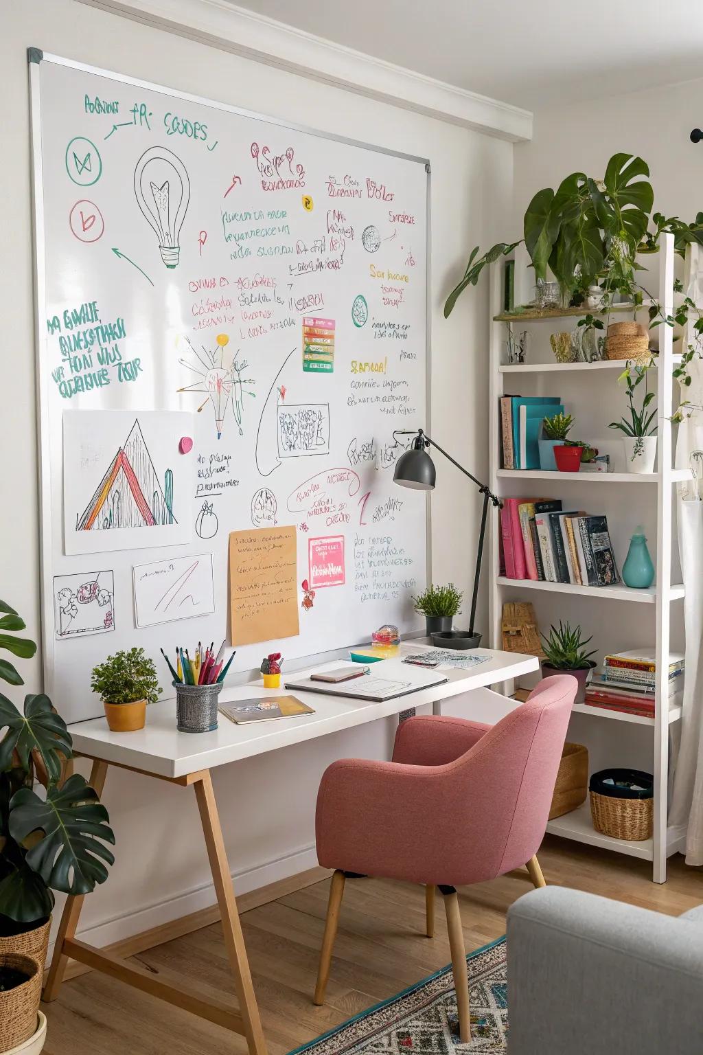 Let your creativity flow with a dedicated doodle space.