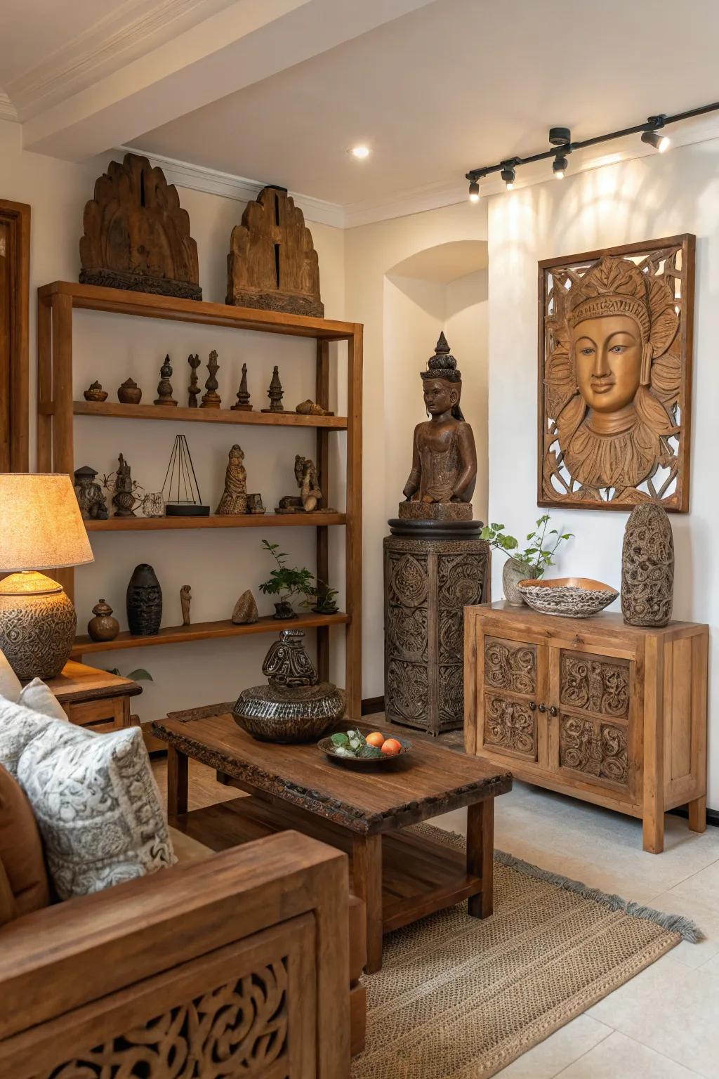 Handmade art adds unique personality.