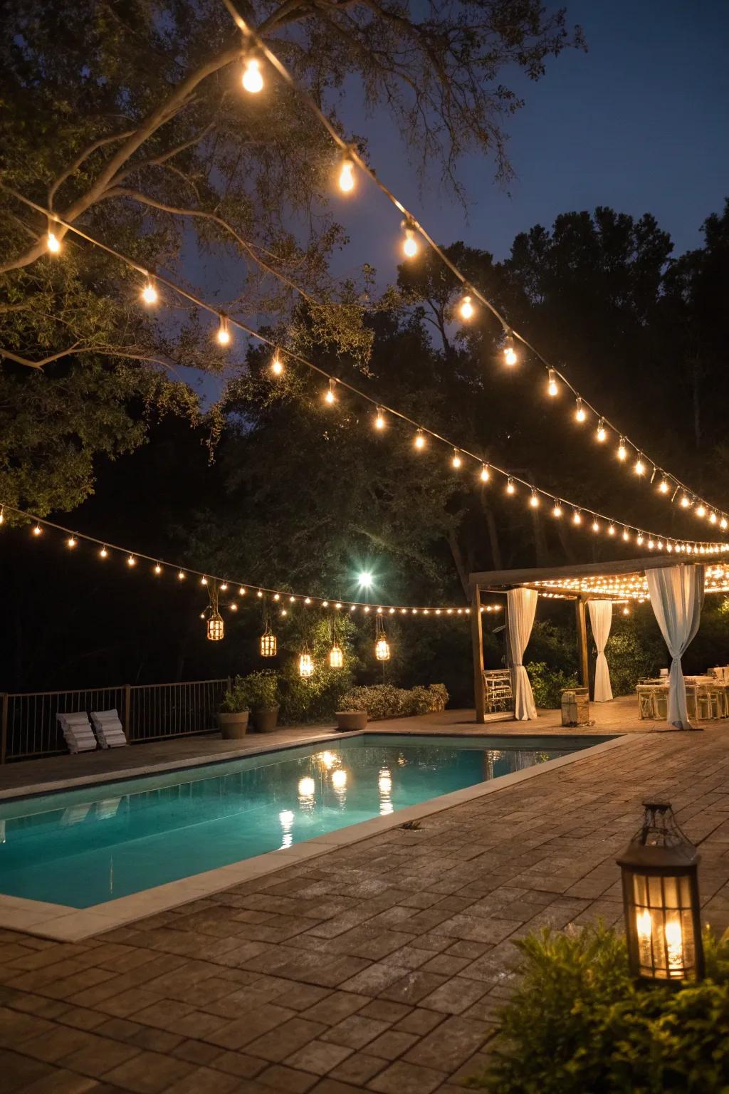 Set the mood with enchanting lighting.