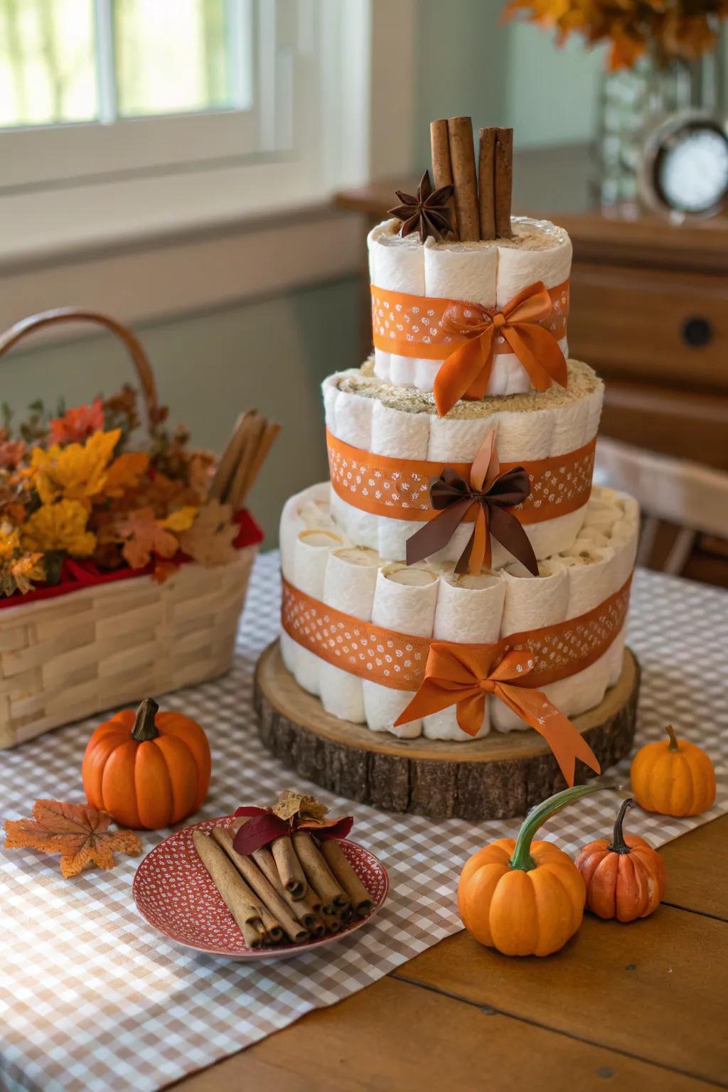 Gourd spice diaper creations flood the area using the comforting scents of autumn.