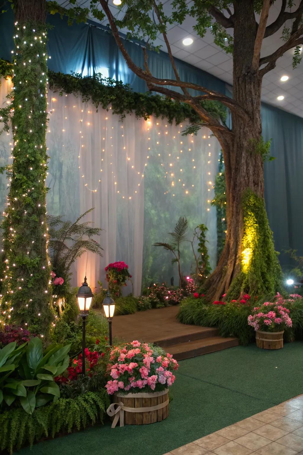 An enchanted woods theme brings fairy tale magic to life.