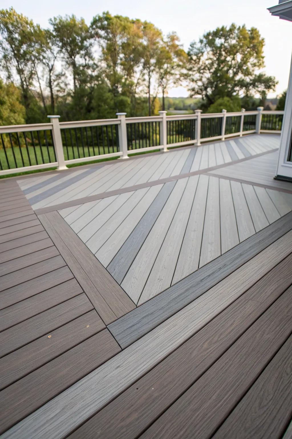 Make a statement with different decking.