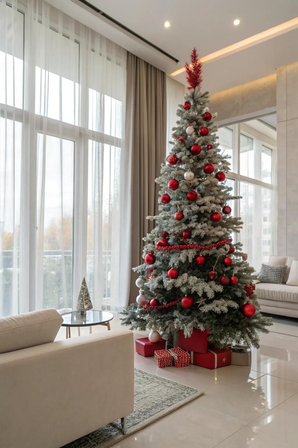 A minimalist strategy with striking accents delivers elegance.