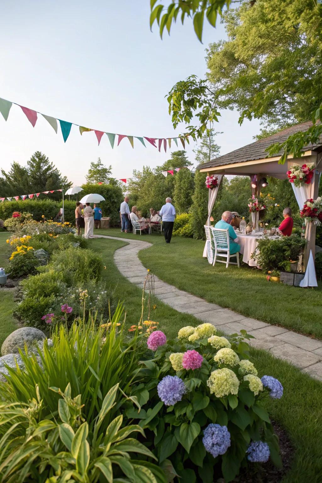Any garden design presents refreshing outdoors celebration.