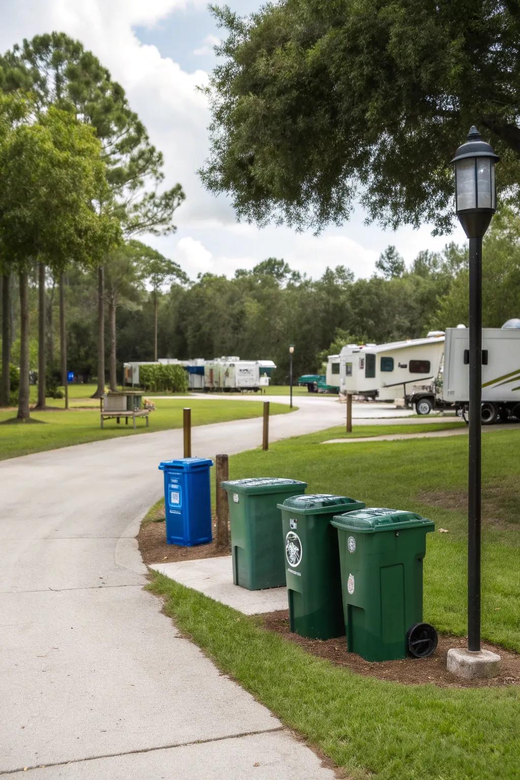 Efficient waste management keeps the park clean and green.