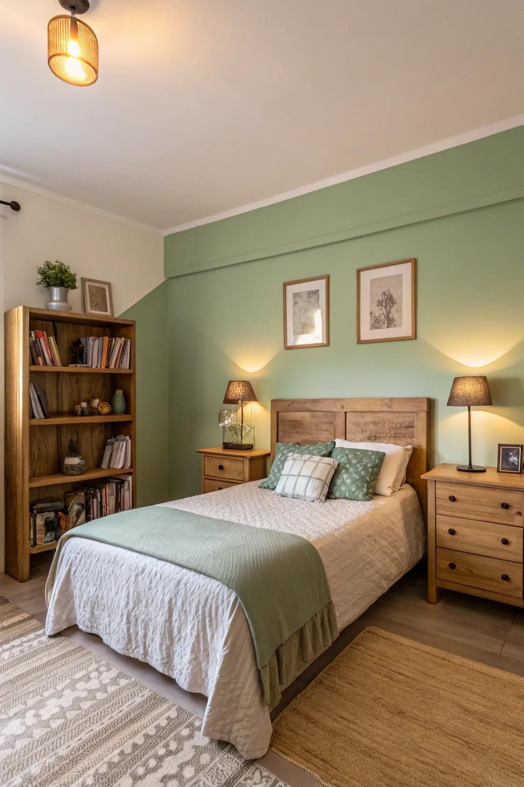 Explore visual interest with a split-tone wall.