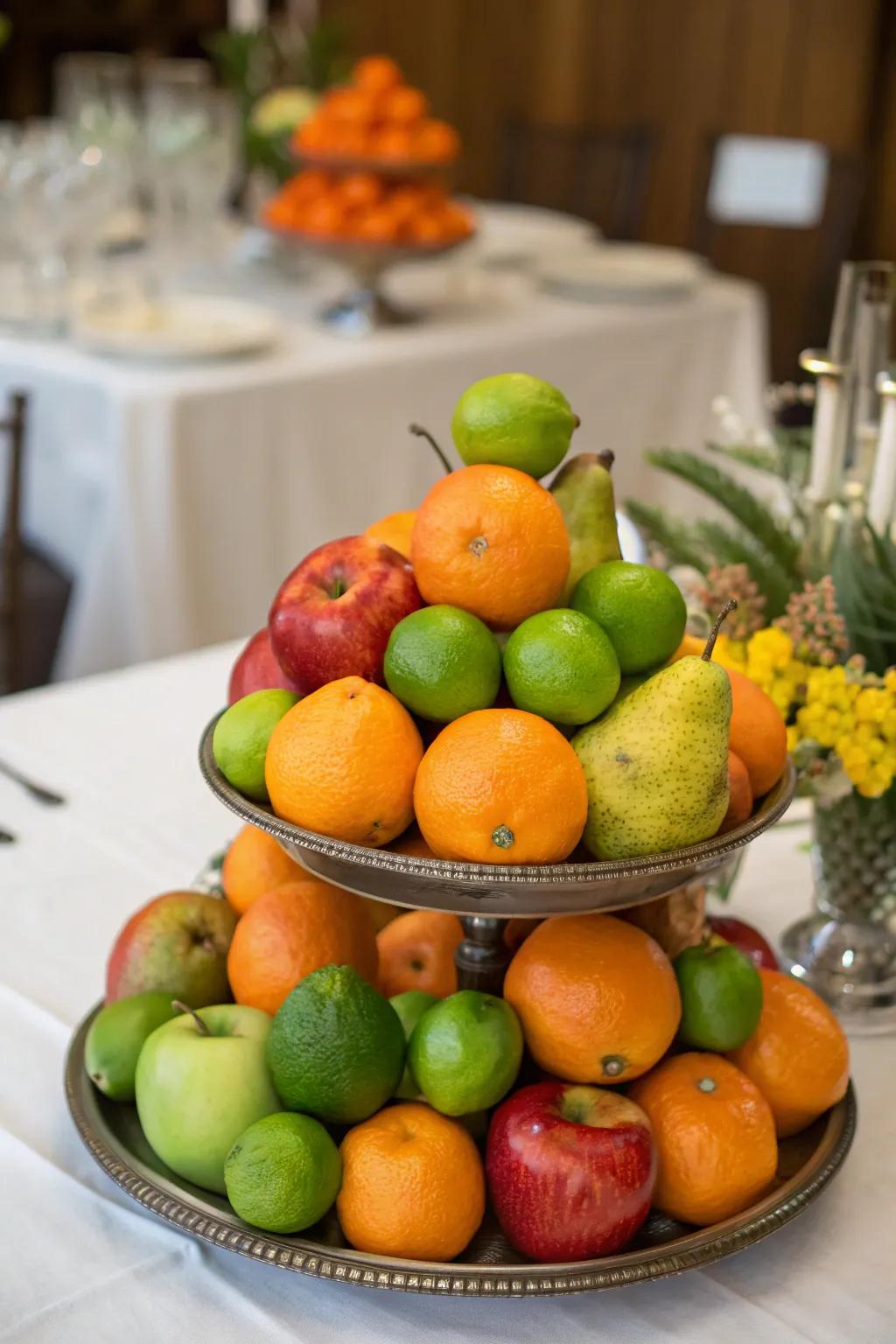 Fruit displays celebrate the bounty of any season.