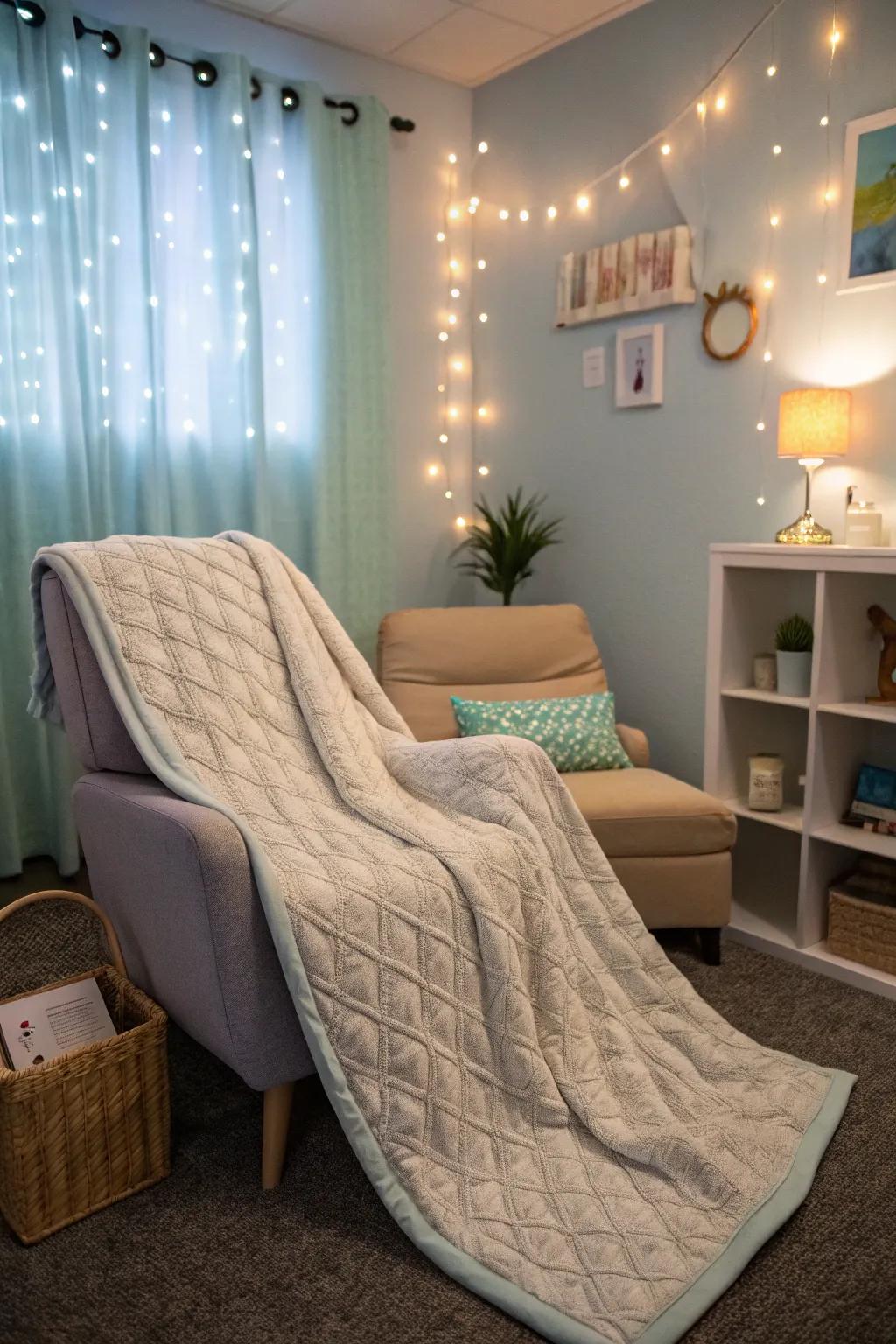 Heaviness blankets offer a comforting, hug-like sensation.