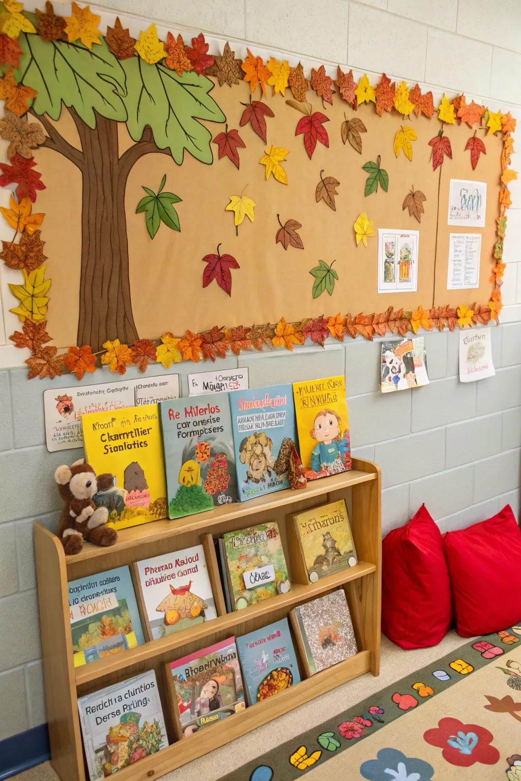 A bulletin board highlighting the joys of reading.