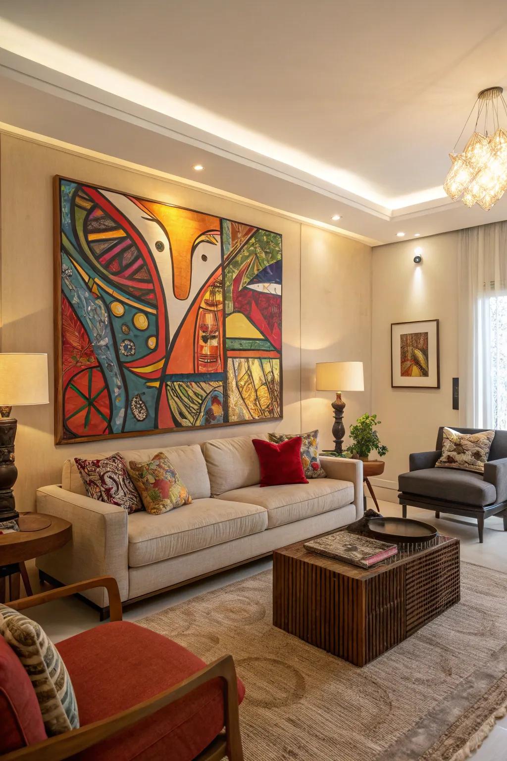 A key feature anchors the space.