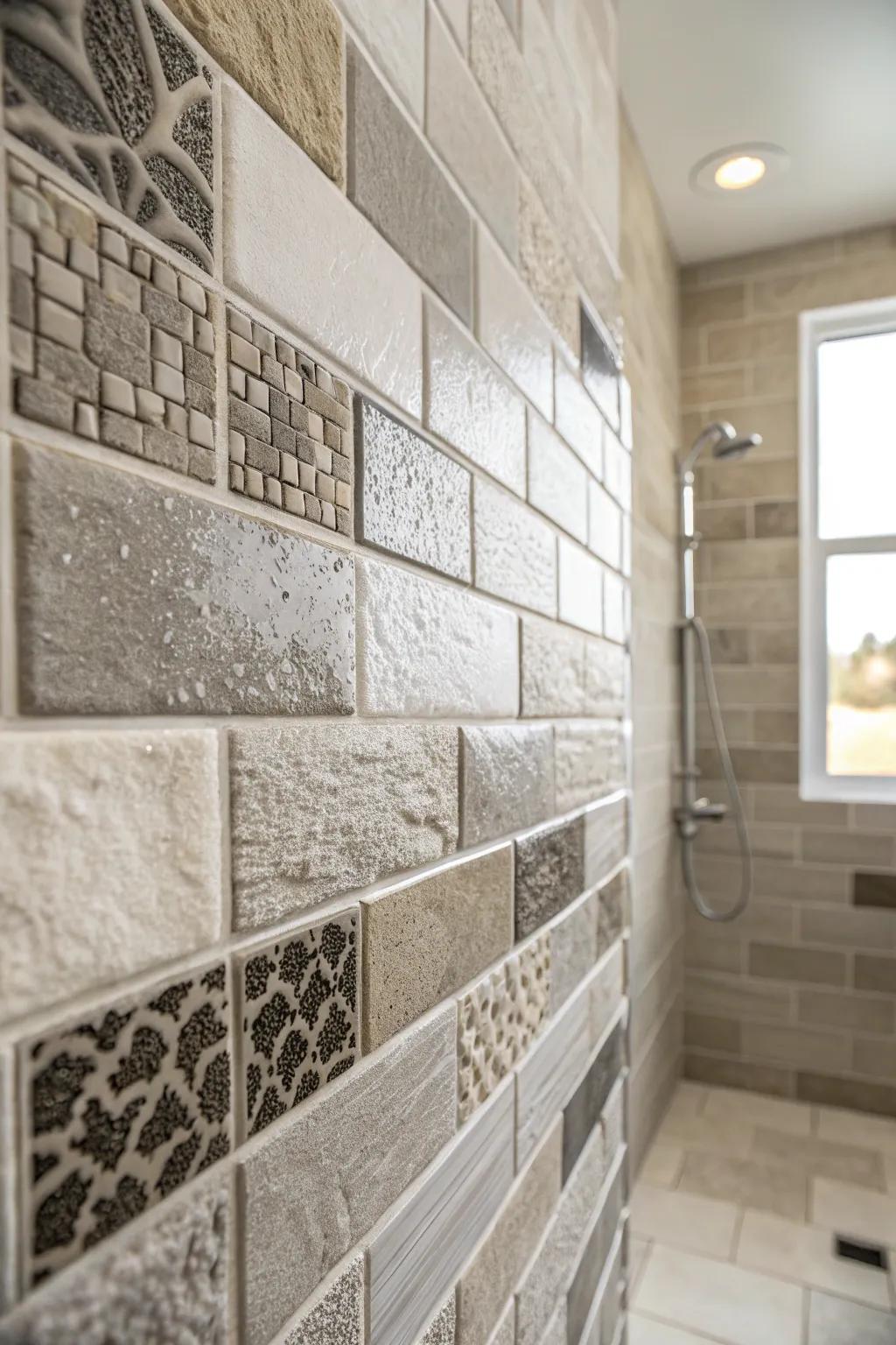 Monochromatic patterns offer subtle elegance through texture variations.