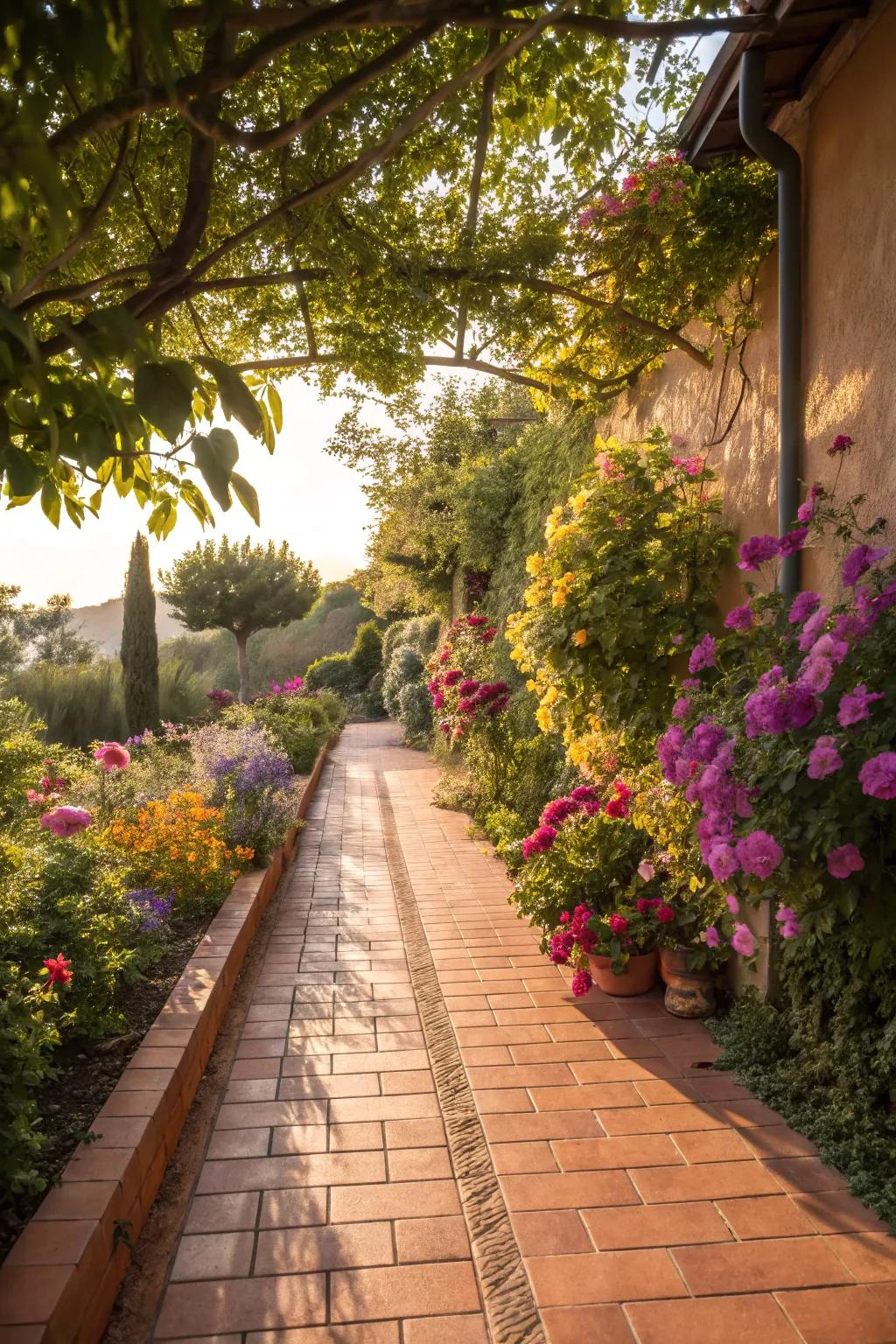 Earthenware pavers convey Mediterranean comfort to your dwelling.