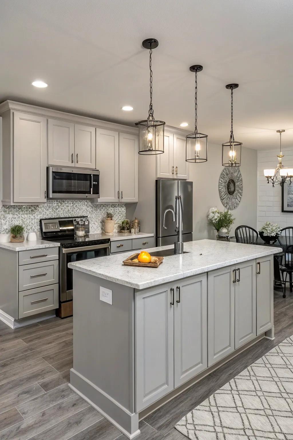 A monochromatic scheme for seamless elegance and spaciousness.
