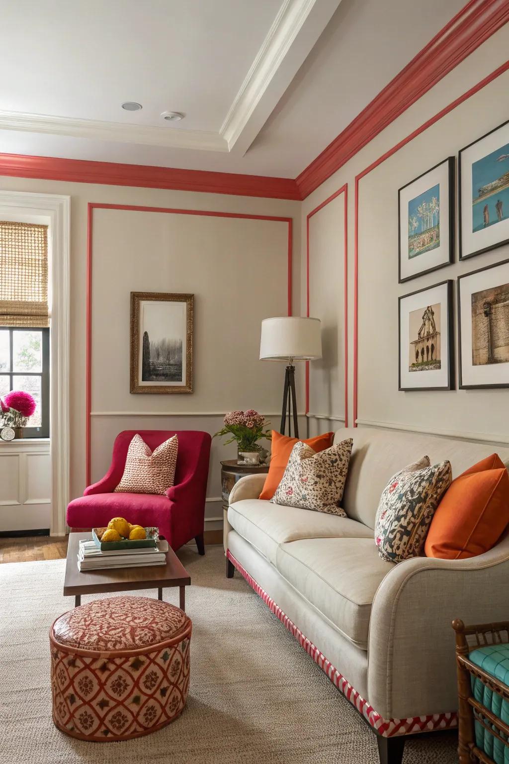 Striking trims add character and definition.
