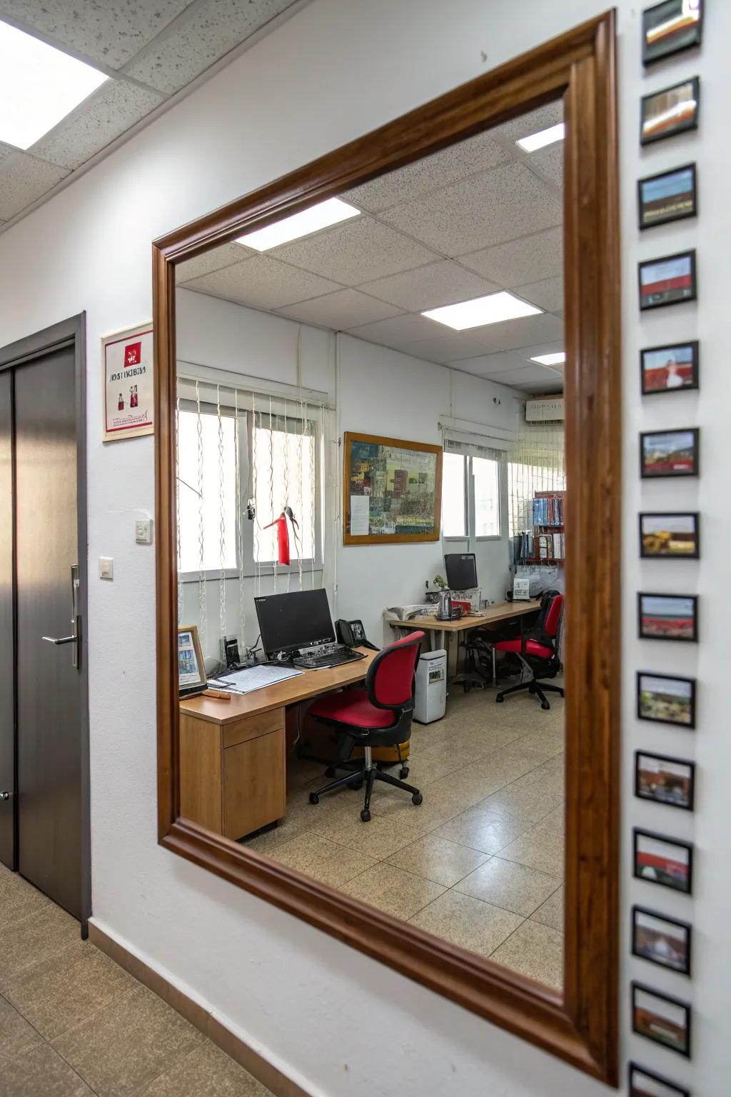 Mirrors give an illusion of space and amplify natural light.